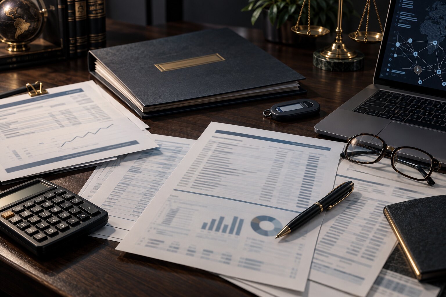 Banking transaction records organized for legal review