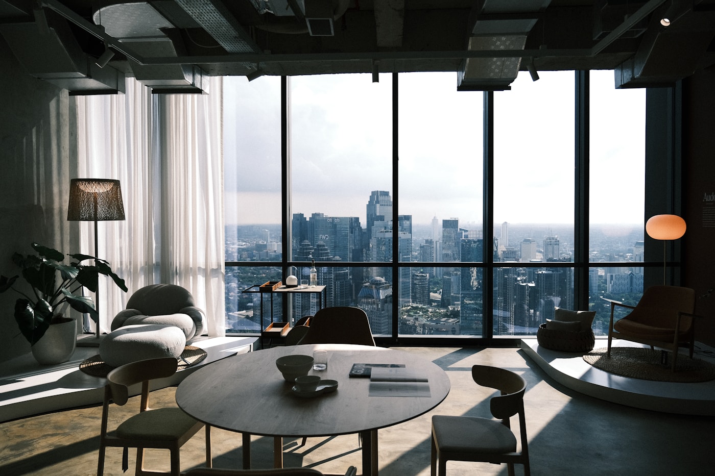 Contemporary business office overlooking Jakarta