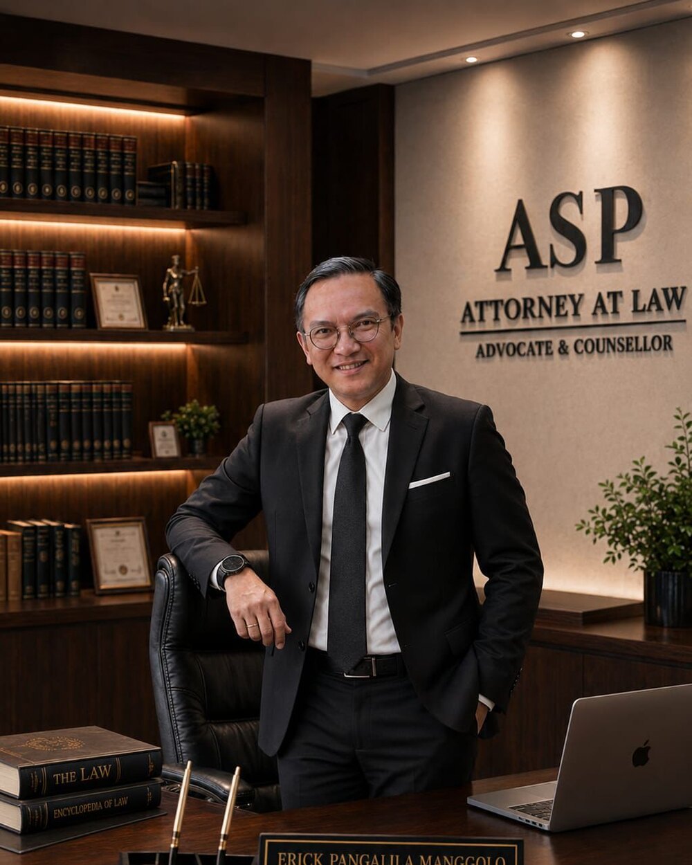 Erick Pangalila Manggolo in the ASP office